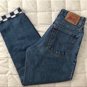 Vintage Levi’s 550 with checkered cuff
